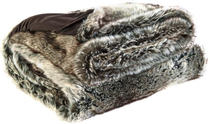 Ashley A1000045 VanLander Series Decorative Throw, Charcoal Color, Pack of 3, Faux Fur in Charcoal, Polyester and Acrylic Blend, Dry Clean Only, Dimensions 50.00
