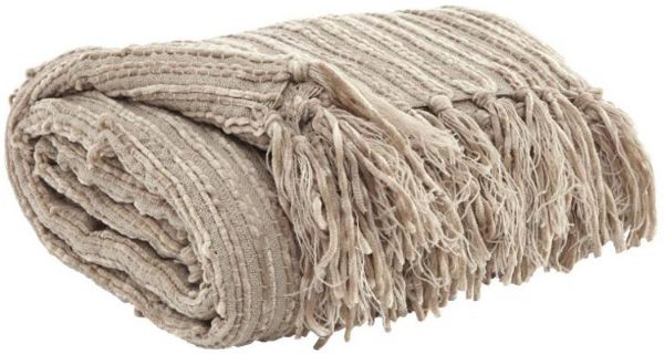 Ashley A1000065 Noland Series Decorative Throw, Almond Color, Pack of 3, Acrylic, Dry Clean Only, Dimensions 50.00