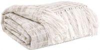 Ashley A1000082T Cassbab Series Decorative Throw, Beige Color, 1 Unit, Horizontal Stripe in Beige color, Made in Cotton, Machine Washable, Dimensions 50.00"W x 60.00"D, Weight 3 lbs, UPC 024052324372 (ASHLEY A10000 82T ASHLEY A1000082T ASHLEYA10000 82T ASHLEY-A10000-82T ASHLEY-A1000082T ASHLEYA10000-82T A10000-82T ASHLEYA1000082T) 