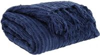 Ashley A1000083 Noland Series Decorative Throw, Navy Color, Pack of 3, Acrylic Material, Dry Clean Only, Dimensions 50.00"W x 60.00"D, Weight 5 lbs, UPC 024052324396 (ASHLEY A10000 83 ASHLEYA10000 83 ASHLEY A1000083 ASHLEY-A10000-83 ASHLEY-A1000083 ASHLEYA10000-83 A10000-83 ASHLEYA1000083) 