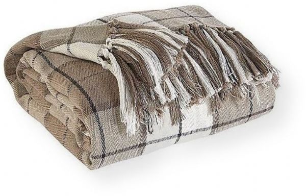 Ashley A1000113 Raylan Series Decorative Throw, Brown Color, Pack of 3, Made in Polyester, Machine Washable, Dimensions 50.00