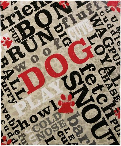  Ashley A8000177 Berniss Series Wall Art; Dog Design in Tan, Black and Red; Gallery Wrapped Canvas Wall Art; Giclee Reproduction; Sawtooth for Hanging; Dimensions 24.75