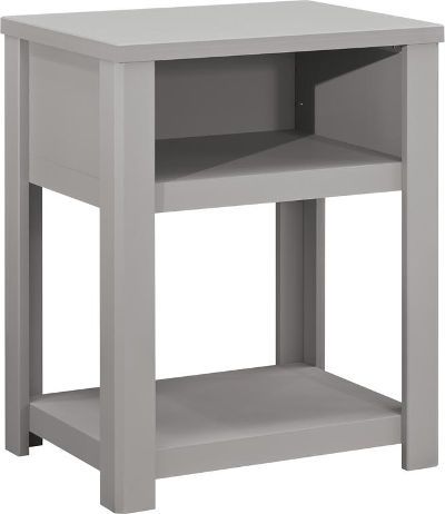  Ashley B171-190 Javarin Series Night Table, Warm gray sophisticated vintage finish with white wax effect over replicated oak grain, Dimensions 19.76