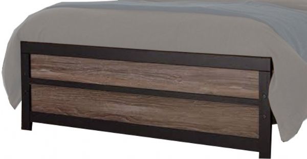  Ashley B325-54 Harlinton Series Queen Panel Footboard, Warm gray vintage finish with white wax effect and replicated oak grain, Dimensions 63.86