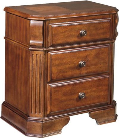 Ashley B429-93 Wyatt Series Three Drawer Night Stand, Reddish Brown ...