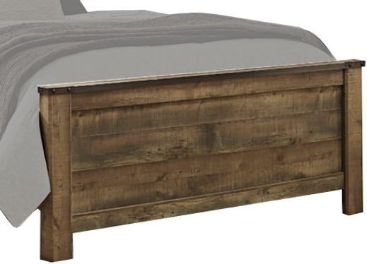  Ashley B446-54 Trinell Series Queen Panel Footboard, Warm rustic plank finish over replicated Oak grain and authentic touch, Footboard panel is captured with a nail trimmed corner piece, Dimensions 64.53