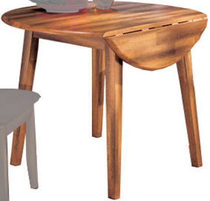  Ashley D199-15 Berringer Series Round DRM Drop Leaf Table, Made with select veneers and hardwood solids, Rustic hand applied finish, Round dining table features two drop leaves, Dimensions 42.00
