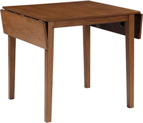  Ashley D278-15 Joveen Series Dining Room Drop Leaf Table, Made with select Oak veneers and hardwood solids and finished in a natural brown finish, Table has drop leaves on two sides allowing to use in a variety of spaces, Dimensions 30.00