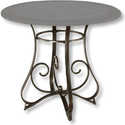  Ashley D314-13B Hopstand Series Round DRM Counter Table Base Only (No Top), Welded steel frames, Aged bronze color powder coat finish on all metal parts, Dimensions 32.75