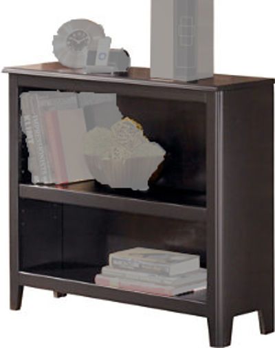  Ashley H371-15 Carlyle Series Small Bookcase, Constructed with select veneers and hardwood solids, Rich dark finish, Adjustable shelves, Dimensions 34.19