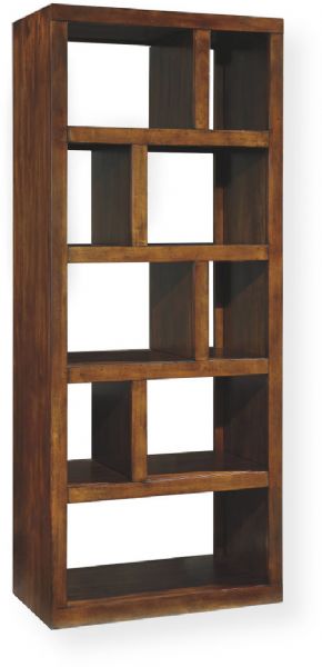  Ashley H641-17 Lobink Series Bookcase, Made with Acacia veneers and hardwood solids, Woody finish, Bunching and sculptural bookcase display, Dimensions 30.13