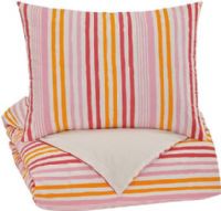 Ashley Q741001T Genista Series Twin Duvet Cover Set, 2 Piece Duvet Set that Includes Duvet Cover and 1 Sham, Insert not Included, Horizontal Striped Design in Shades of Pink and Orange, 200 Thread Count, Cotton, Machine Washable, Dimensions 69.00"W x 90.00"D x 0.00"H, Weight 3 lbs, UPC 024052321333 (ASHLEY-Q741001T ASHLEY Q741001T ASHLEYQ-741001T ASHLEYQ741001T Q741001T Q-741001-T) 