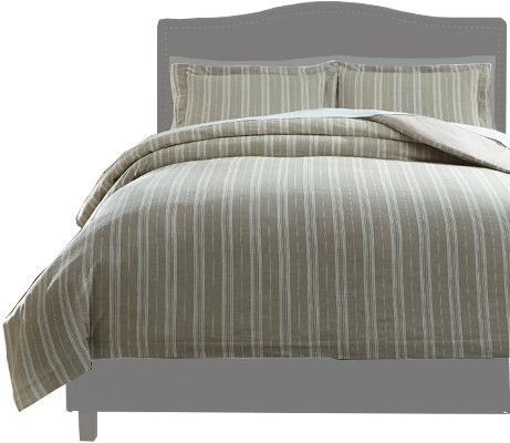 Ashley Q745023k Navarre Series King Duvet Cover Set 3 Piece Duvet