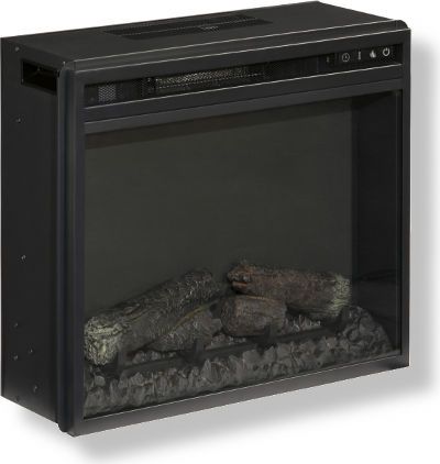 Ashley W100-01 Entertainment Accessories Collection Fireplace Insert, Black Finish, LED technology and remote control with LED display, Realistic wood burning flame effect combined with life-like logs, Variable temperature setting, 20 watt high quality fan, UPC 024052223095 (ASHLEY W100-01 ASHLEY-W100-01 ASHLEYW-100 01 ASHLEYW10001 ASHLEYW 100-01 W100 01 W-10001 W100 01)