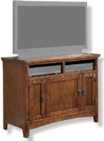  Ashley W319-18 Cross Island Collection TV Stand, Medium Brown Finish, Made with select oak veneers and hardwood solids, Mission styled cast hardware in an aged bronze color finish, Framed doors have mission styled overlay slats, Stand features adjustable shelf, Dimensions 41.88"W x 19.88"D x 32.00"H, Weight 119.1 lbs, UPC 024052063929 (ASHLEY W319-18 ASHLEY-W319-18 ASHLEYW-319 18 ASHLEYW31918 ASHLEYW 319-18 W319 18 W-31918 W319 18) 