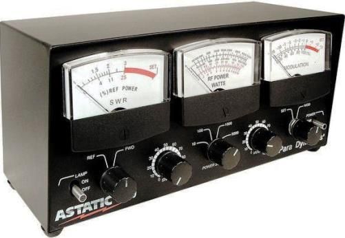 Astatic ASTATIC600 Heavy Duty SWR/Power Meter; Measures Up to 5000 Watts In 3 Ranges; 3 Separate Easy-to-Read Meters for Simultaneous Examining of all Functions; Lighted Meter Face for Easy Readability; For Mobile, Bench or Base Station Installation; Frequency Range 25-30MHz; Impedance 50 Ohms; SWR 10%/RF Power 7% on 0-10W/10% on 100W & 5000W Scales/Mod 10%; Boxed Package (ASTATIC-600 ASTATIC 600 A600) 