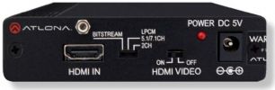 Atlona AT-HD570 HDMI Audio De-Embedder with 3D Support; Audio de-embedding through multichannel analog audio and digital optical audio output ports; Signal amplification and equalization to extend HDMI input and output ports up to 15 meters (50 feet); De-embedded audio up to LPCM 7.1 through the analog audio outputs; UPC 878248008399 (ATLONA-ATHD570 ATLONA ATHD570 ATLONA-AT-HD570 ATLONA AT HD570) 