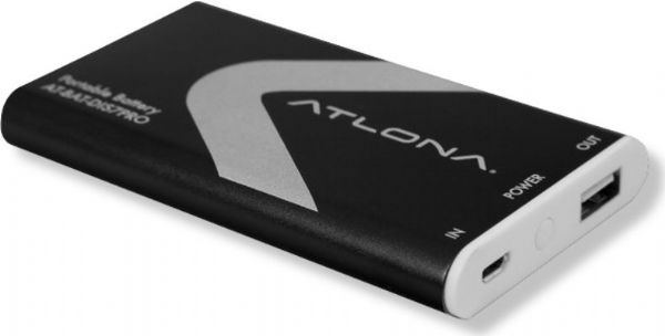 Atlona AT-BAT-DIS7PRO Portable Battery for AT-DIS7-PROHD; 3600mAh, 3.7v, 13.32walt Battery capacity; 4.5  6.0v Input voltage; 2000mA Input current; 3-4 hours Charging Time; Weight 0.5 lbs; UPC 846352002824 (ATLONA-ATBATDIS7PRO ATLONA ATBATDIS7PRO ATLONA-AT-BAT-DIS7PRO ATLONA AT BAT DIS7PRO)