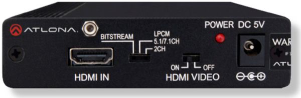 Atlona AT-HD570 HDMI Audio De-Embedder with 3D Support; Audio de-embedding through multichannel analog audio and digital optical audio output ports; Signal amplification and equalization to extend HDMI input and output ports up to 15 meters (50 feet); De-embedded audio up to LPCM 7.1 through the analog audio outputs; UPC 878248008399 (ATLONA-ATHD570 ATLONA ATHD570 ATLONA-AT-HD570 ATLONA AT HD570)