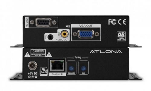 Atlona AT-VGA-RS300SRS HDMI Over HDBaseT Transmitter with Ethernet, RS-232, and IR; 6A (Universal) for both Transmitter and Receiver units, Dimensions (inch): 4; 8 x 3; 7 x 1 (receiver/transmitter are the same size), Net Weight each unit: 1; 2LB each, Gross Package Weight: 4 (ATVGARS300SRS AT-VGA-RS300SRS AT-VGA-RS300SRS)