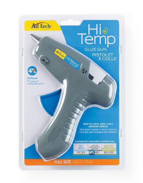 Ad Tech AT0397 Hi Temp Full Size Glue Gun; This full size glue gun provides more glue output - one squeeze of the two-finger trigger dispenses a 15