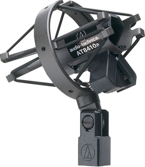 Audio-Technica AT8410A Microphone Shock Mount, Spring Clip will fit most tapered and cylindrical microphones, Allows for insertions and removal of microphones without having to detach cable (AT8410A AT-8410A AT 8410A AT8410-A AT8410 A)