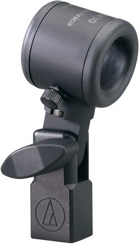 Audio-Technica AT8430 Studio Microphone Isolation Mount, Fits Audio-Technica R1 and R5 Case Styles, Provides adequate shock absorption to minimize vibration and surface-born noise, The metal clamp mounts to any standard microphone stand with a 3/8