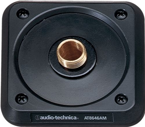 Audio-Technica AT8646AM Microphone Shock-mount Plate (Adapter Style), Fits Audio-Technica Case Style(s) M2, M17, M18 and M22, Intended for use with microphones mounted on lecterns, pulpits, conference tables and other surfaces, Designed for Audio-Technica adapter-mount gooseneck microphones, UPC 042005310135 (AT-8646AM AT 8646AM AT8646-AM AT8646 AM)