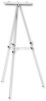Alvin ATA-3 Aluminum Easel with Flipchart Holder, Portable tripod easel, 3/4" tubular telescoping legs, Adjusts in height from 35" to 66", Cross braced for rigidity, Has adjustable board holders, Easily attach its 24" spring-loaded flipchart holder, UPC 088354121381 (ALVINATA3 ATA 3 ATA3) 