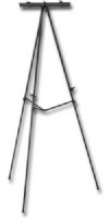 Heritage Arts ATA-4 Da Gama Extra Tall Aluminum Display Easel; Aluminum construction for maximum durability; Features 0.75" diameter two-stage telescoping legs; Adjustable height 42"" to 78"; With 24" long spring-loaded top clamp; Can securely hold 0.75 thick posters, signs, and flipcharts; Central cross bracing for additional strength and stability; UPC 088354801832 (HERITAGEARTSATA4 HERITAGE ARTS ATA4 ATA 4 ATA-4) 