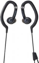 Audio Technica ATH-CKP200BK SonicSport In-ear Headphones - Black; Ideal for active use, jogging, sports; Top-tier sound quality from pro audio leaders; Asymmetrical cable design keeps cable out of the way and helps prevent tangles; Type: Dynamic; Driver Diameter: 8.5 mm; Frequency Response: 20 - 23000 Hz; Maximum Input Power: 200 mW; Sensitivity: 100 dB/mW; Impedance: 16 ohms; Weight: 9 g; Cable: 0.6 m (2'), U-type; UPC 4961310118341 (ATHCKP200BK ATH-CKP200BK ATH-CKP200BK) 
