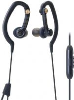 Audio Technica ATH-CKP200iS BK SonicSport In-ear Headphones for Smartphones - Black; Ideal for active use, jogging, sports; Top-tier sound quality from pro audio leaders; Asymmetrical cable design keeps cable out of the way and helps prevent tangles; Type: Dynamic; Driver Diameter: 8.5 mm; Frequency Response: 20 - 23000 Hz; Maximum Input Power: 200 mW; Sensitivity: 100 dB/mW; Impedance: 16 ohms; Weight: 9 g; UPC 4961310125240 (ATHCKP200iSBK ATH-CKP200iS BK ATH-CKP200iS BK) 