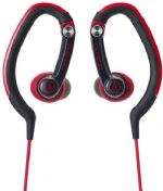 Audio Technica ATH-CKP200RD SonicSport In-ear Headphones - Red; Ideal for active use, jogging, sports; Top-tier sound quality from pro audio leaders; Asymmetrical cable design keeps cable out of the way and helps prevent tangles; Type: Dynamic; Driver Diameter: 8.5 mm; Frequency Response: 20 - 23000 Hz; Maximum Input Power: 200 mW; Sensitivity: 100 dB/mW; Impedance: 16 ohms; Weight: 9 g; Cable: 0.6 m (2'), U-type; UPC 4961310118365 (ATHCKP200RD ATH-CKP200RD ATH-CKP200RD) 