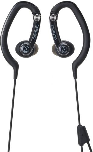 Audio Technica ATH-CKP200BK SonicSport In-ear Headphones - Black; Ideal for active use, jogging, sports; Top-tier sound quality from pro audio leaders; Asymmetrical cable design keeps cable out of the way and helps prevent tangles; Type: Dynamic; Driver Diameter: 8.5 mm; Frequency Response: 20 - 23000 Hz; Maximum Input Power: 200 mW; Sensitivity: 100 dB/mW; Impedance: 16 ohms; Weight: 9 g; Cable: 0.6 m (2'), U-type; UPC 4961310118341 (ATHCKP200BK ATH-CKP200BK ATH-CKP200BK)