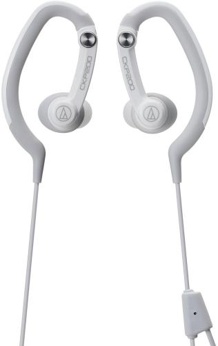 Audio Technica ATH-CKP200WH SonicSport In-ear Headphones - White; Ideal for active use, jogging, sports; Top-tier sound quality from pro audio leaders; Asymmetrical cable design keeps cable out of the way and helps prevent tangles; Type: Dynamic; Driver Diameter: 8.5 mm; Frequency Response: 20 - 23000 Hz; Maximum Input Power: 200 mW; Sensitivity: 100 dB/mW; Impedance: 16 ohms; Weight: 9 g; Cable: 0.6 m (2'), U-type; UPC 4961310118389 (ATHCKP200WH ATH-CKP200WH ATH-CKP200WH)