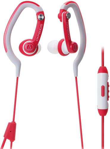 Audio Technica ATH-CKP200iSRD SonicSport In-ear Headphones for Smartphones - Red; Ideal for active use, jogging, sports; Top-tier sound quality from pro audio leaders; Asymmetrical cable design keeps cable out of the way and helps prevent tangles; Type: Dynamic; Driver Diameter: 8.5 mm; Frequency Response: 20 - 23000 Hz; Maximum Input Power: 200 mW; Sensitivity: 100 dB/mW; Impedance: 16 ohms; Weight: 9 g; UPC 4961310125264 (ATHCKP200iSRD ATH-CKP200iS RD ATH-CKP200iS RD)