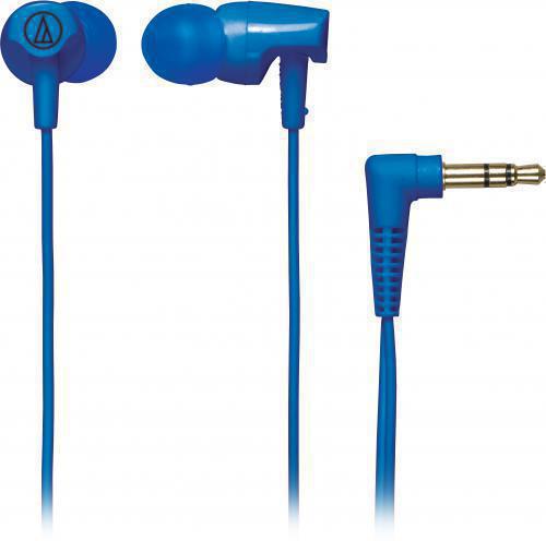 Audio Technica ATH-CLR100BL Clear In-Ear Headphones - Blue; Crystal-clear sound and excellent detail resolution; Easy-traveling audio performance with cord-wrap included; Comfortable long-wearing design; In-ear (canal-style) headphones; Type: Dynamic; Driver Diameter: 8.5 mm; Frequency Response: 20 - 25000 Hz; Maximum Input Power: 20 mW; Sensitivity: 103 dB; Impedance: 16 ohms; Weight: 3.4 g; Cable: 1.2 m Y-type; UPC 4961310119393 (ATHCLR100BL ATH-CLR100BL ATH-CLR100 BL)