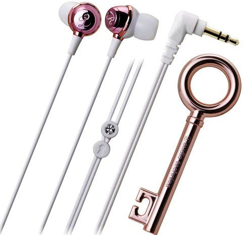 Audio Technica ATH-CKF500PK In-Ear Headphones with Rhinestone, In-ear ear-bud Headphones Form Factor, Dynamic Headphones Technology, Wired Connectivity Technology, 16 - 23000 Hz Frequency Response, 102 dB/mW Sensitivity, 16 Ohm Impedance, 0.3 in Diaphragm, 1 x headphones - mini-phone stereo 3.5 mm Connector Type, Pink Color, UPC 042005171767 (ATHCKF500PK ATH-CKF500PK ATH CKF500PK)
