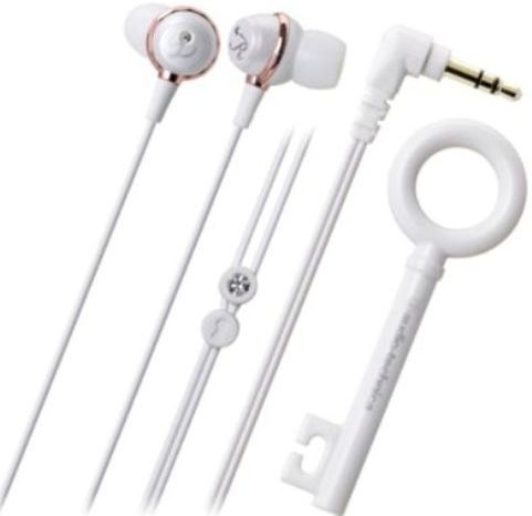 Audio Technica ATH-CKF500WH In-Ear Headphones, Dynamic Headphones Technology, Wired Connectivity Technology, Stereo Sound Output Mode, 16 - 23000 Hz Frequency Response, 102 dB/mW Sensitivity, 16 Ohm Impedance, 0.3 in Diaphragm, 1 x headphones - mini-phone stereo 3.5 mm Connector Type, White Finish, UPC 042005169887(ATHCKF500WH ATH-CKF500WH ATH CKF500WH ATHCKF500 ATH-CKF500 ATH CKF500)
