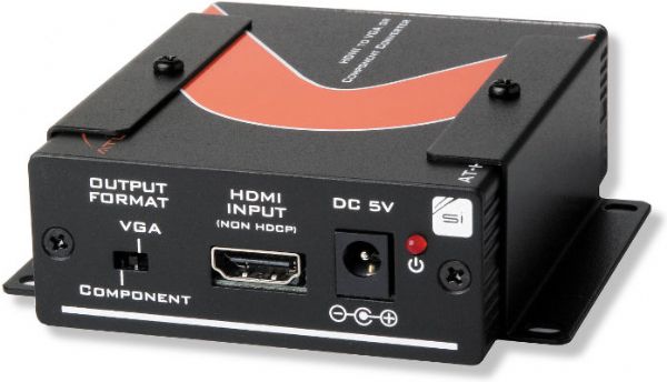 Atlona AT-HD420 HDMI to VGA/Component and Audio Converter; Supports HDMI input and VGA or component output; Allows user to select between VGA or component video output interface; Supports VGA VESA resolutions up to 19201200 or component video up to 1080p; Embedded EDID will simplify the installation procedure; HDMI and DVI compliant; DVI Compatible; Dimensions 2.99