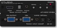 ATLONAATHD510VGA PC/Component to HDMI Scaler with Local PC/Component Output, The Converter comes with a VGA to Component breakout cable to use it with component video sources, Input Ports: 1 x PC/HDTV, 1 x 3.5mm Phone Jack, 1 x TOSLink (optical fiber); Output Ports: 1 x HDMI, 1 x PC/HDTV, 1 x 3.5mm Phone Jack, 1 x TOSLink (optical fiber); Supports: RGBS, RGB+HV, RGB and YPrPb input formats; Power Consumption: 10 Watts (max); Power Supply: 5V DC (ATLONAATHD510VGA DEVICE CONVERTER SCALER SIGNAL) 