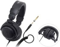 Audio Technica ATH-PRO500BK Headphones - Ear-cup, Ear-cup Headphones Form Factor, Dynamic Headphones Technology, Wired Connectivity Technology, Stereo Sound Output Mode, 10 - 30000 Hz Frequency Response, 100 dB/mW Sensitivity, 38 Ohm Impedance, 1.6 in Diaphragm, Neodymium Magnet Material, 1 x headphones mini-phone stereo 3.5 mm Connector Type, Headphones cable - integrated - 5 ft, UPC 042005148073 (ATHPRO500BK ATH-PRO500BK ATH PRO500BK ATHPRO500 ATH-PRO500 ATH PRO500) 
