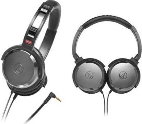 Audio Technica ATH-WS50BK Solid Bass - headphones - Ear-cup, Ear-cup Headphones Form Factor, Dynamic Headphones Technology, Wired Connectivity Technology, Stereo Sound Output Mode, 10 - 24000 Hz Frequency Response, 99 dB/mW Sensitivity, 40 Ohm Impedance, 1.6 in Diaphragm, 1 x headphones - mini-phone stereo 3.5 mm Connector Type, 1 x headphones cable - integrated - 4 ft, UPC 042005170036 (ATHWS50BK ATH-WS50BK ATH WS50BK)