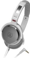 Audio Technica ATH-WS50WH Solid Bass - headphones - Ear-cup, Ear-cup Headphones Form Factor, Dynamic Headphones Technology, Wired Connectivity Technology, Stereo Sound Output Mode, 10 - 24000 Hz Frequency Response, 99 dB/mW Sensitivity, 40 Ohm Impedance, 1.6 in Diaphragm, 1 x headphones - mini-phone stereo 3.5 mm Connector Type, 1 x headphones cable - integrated - 4 ft (ATHWS50WH ATH-WS50WH ATH WS50WH) 