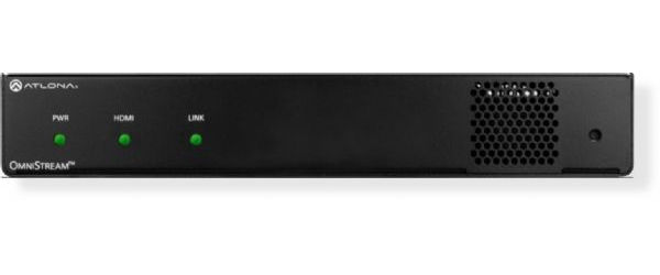 Atlona AT-OMNI-111 OmniStream Single-Channel Networked AV Encoder; Single-channel AV encoder for HDMI up to 4K/UHD, plus embedded audio and RS-232 control; Supports DCI 4K at 24 Hz, UHD at 30 Hz, and 1080p at 60 Hz; SMPTE VC-2 visually lossless video compression; Network error resilience with FEC (forward error correction); Secure content distribution with AES-128 encryption (ATLONAATOMNI111 DEVICE NETWORKED ENCODER ROUTE)
