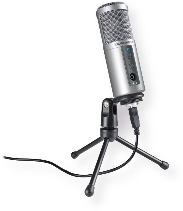 Audio-Technica ATR-2500-USB Cardioid Condenser USB Microphone, External Type, Electret condenser Microphone Technology, Cardioid Microphone Operation Mode, Wired Connectivity Technology, Cardioid - 30 - 15000 Hz - Output Impedance 16 Ohm Audio Input Details, 1 x headphones mini-phone stereo 3.5 mm 1 x USB 4 pin USB Type B Connector Type, 1 x USB cable - external - 6 ft Cables Included, UPC 042005170227 (ATR2500USB ATR-2500-USB ATR 2500 USB)