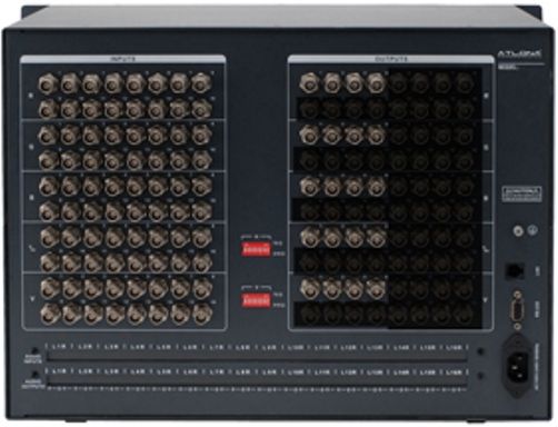 Atlona AT-RGB1604 Professional RGBHV/Component 16x4 Matrix Switch, Power-Fail Protection, allows switcher to restore previous settings, LCD display, shows all programmed commands and switcher responses, Preset ability, allows user to save specific tasks under one of the 10 presets and call it back with shortcut, Standard 19'' Rack Mount Size - 6U (ATRGB1604 AT RGB1604 AT-RGB 1604)