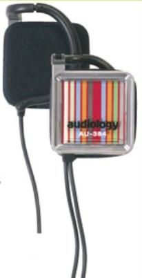 Audiology AU-384 Expression Headphone, Detachable Frame Windows, Tangle Free behind the back wearing, Hanger style for best fit and comfort (AU384, AU 384)