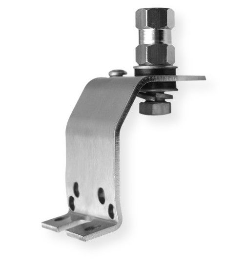 Accessories Unlimited Model AUC10 Tall Stainless Steel Fender or Underhood Antenna Bracket for Deep Groove Mounting in Full Size Vehicles; Antenna Bracket; For Steel Fenders and Underhoods; Mounting In Full Size Vehicles; Polished Steel; UPC 722900000064 (TALL STAINLESS STEEL FENDER UNDERHOOD ANTENNA BRACKET FULL SIZE VEHICLES ACCESSORIES UNLIMITED-AU C10 AU-C10 AUC10)