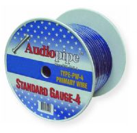 Audiopipe Model PW4100-B 100' 4 Gauge Oxygen Free Power Cable (Black); 100 Foot Electric Cable; 4 Gauge; UPC 784644611524 (100' SPOOL 4 GAUGE CABLE BLACK WIRE AUDIOPIPE-PW4100-B AUDIOPIPEPW4100-B AUDIOPW4100B) 